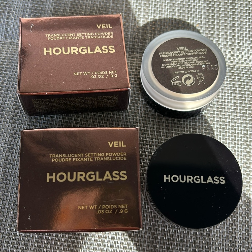 2-pc HOURGLASS VEIL Translucent Loose Setting Powder TRAVEL SIZE .07 oz/…